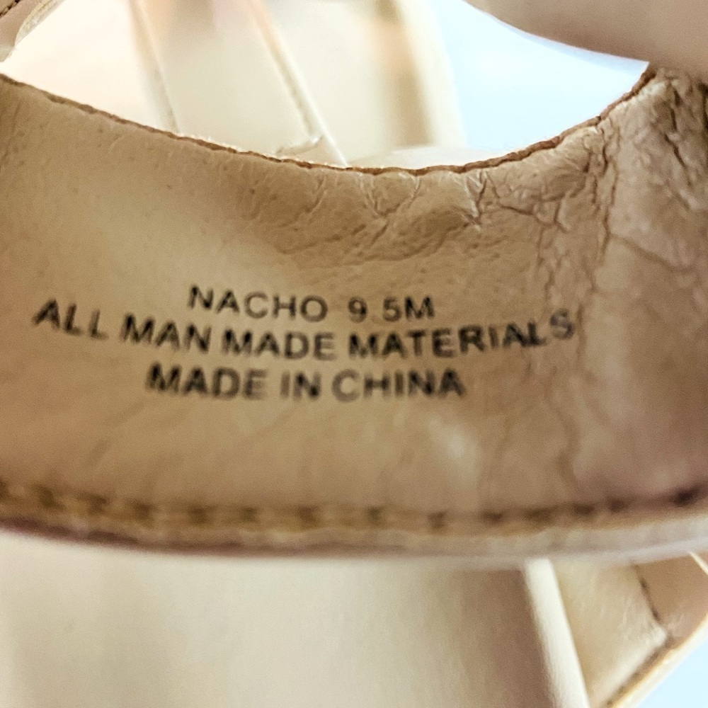 Joie Tan Nacho Espadrille Faux Leather Sandals Size 9.5 - Picture 6 of 7